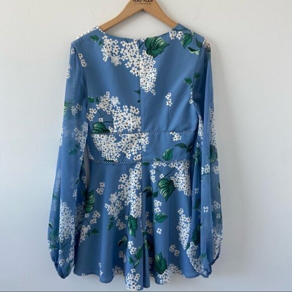 KEEPSAKE the label Wild Thoughts Playsuit In Dusty Blue Floral - Picture 7 of 8